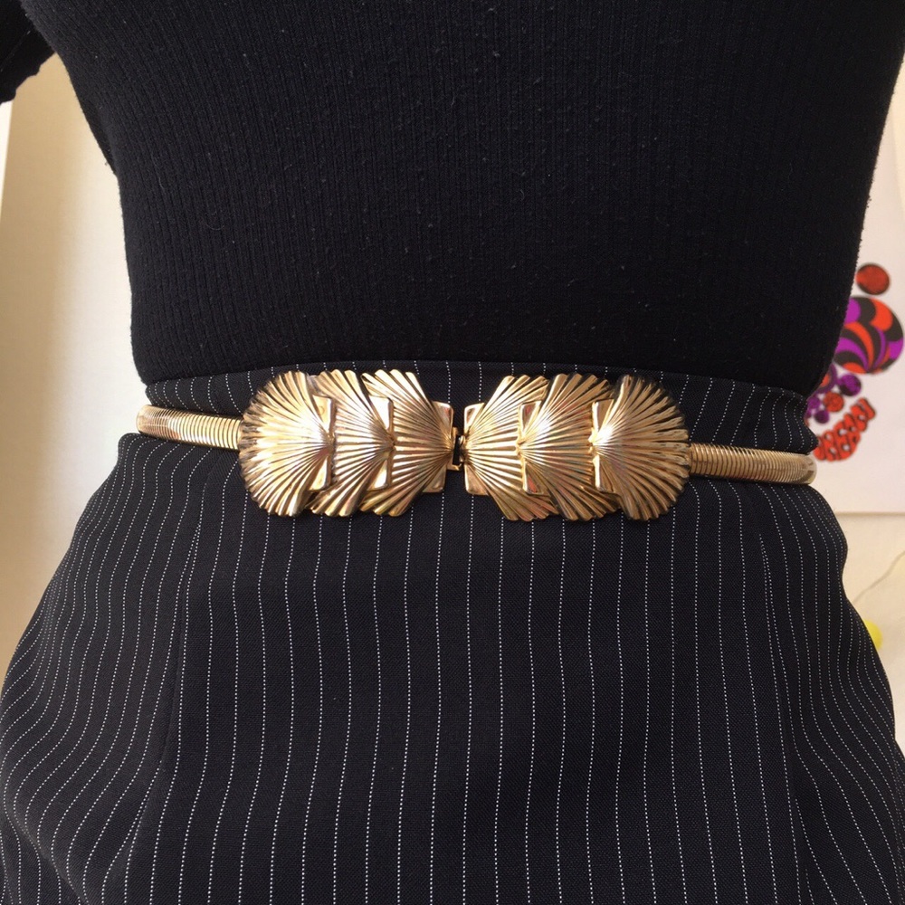 80s Gold Shell Belt
